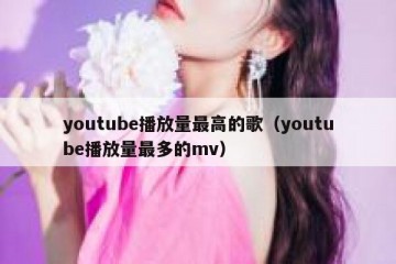 youtube播放量最高的歌（youtube播放量最多的mv）