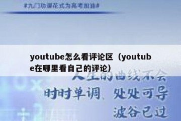 youtube怎么看评论区（youtube在哪里看自己的评论）