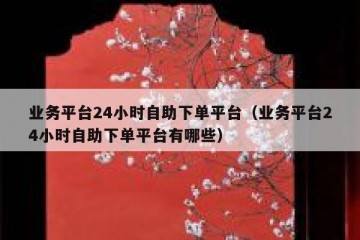 业务平台24小时自助下单平台（业务平台24小时自助下单平台有哪些）