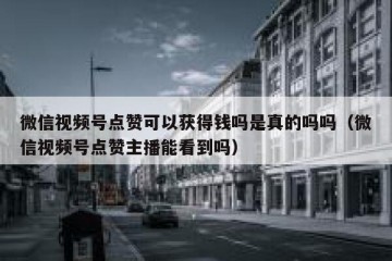 微信视频号点赞可以获得钱吗是真的吗吗（微信视频号点赞主播能看到吗）