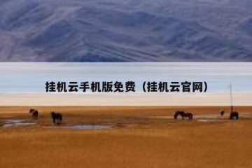 挂机云手机版免费（挂机云官网）