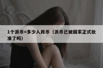 1个派币=多少人民币（派币已被国家正式批准了吗）
