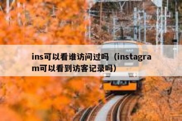 ins可以看谁访问过吗（instagram可以看到访客记录吗）