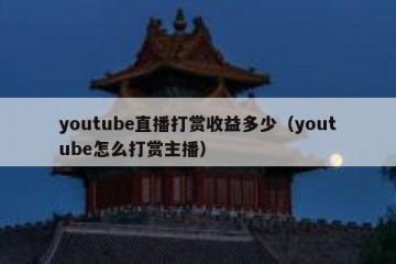 youtube直播打赏收益多少（youtube怎么打赏主播）
