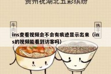 ins查看视频会不会有痕迹显示出来（ins的视频能看到访客吗）