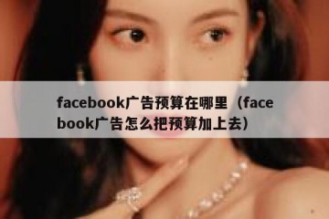 facebook广告预算在哪里（facebook广告怎么把预算加上去）