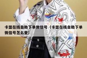 卡盟在线自助下单微信号（卡盟在线自助下单微信号怎么查）