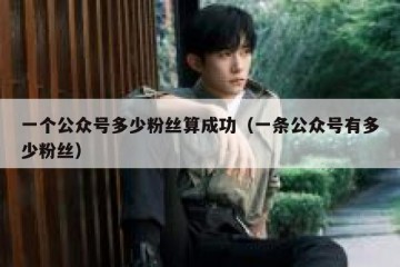 一个公众号多少粉丝算成功（一条公众号有多少粉丝）