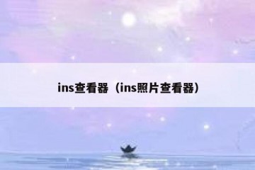 ins查看器（ins照片查看器）