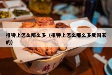 推特上怎么那么多（推特上怎么那么多反国家的）