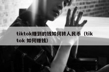 tiktok赚到的钱如何转人民币（tiktok 如何赚钱）
