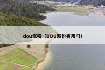 dou涨粉（DOU涨粉有用吗）
