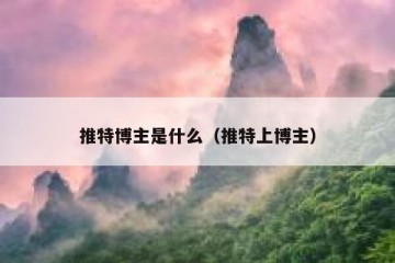 推特博主是什么（推特上博主）