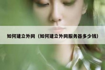如何建立外网（如何建立外网服务器多少钱）