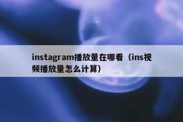 instagram播放量在哪看（ins视频播放量怎么计算）