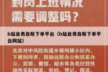 b站业务自助下单平台（b站业务自助下单平台网站）