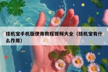 挂机宝手机版使用教程视频大全（挂机宝有什么作用）