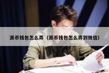 派币钱包怎么弄（派币钱包怎么弄到微信）