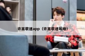 许嵩歌迷app（许嵩歌迷叫啥）