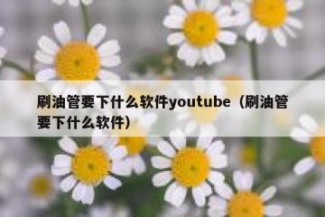 刷油管要下什么软件youtube（刷油管要下什么软件）