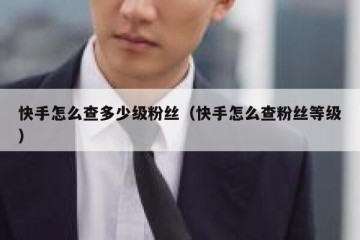 快手怎么查多少级粉丝（快手怎么查粉丝等级）