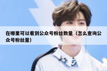 在哪里可以看到公众号粉丝数量（怎么查询公众号粉丝量）