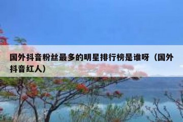 国外抖音粉丝最多的明星排行榜是谁呀（国外抖音红人）