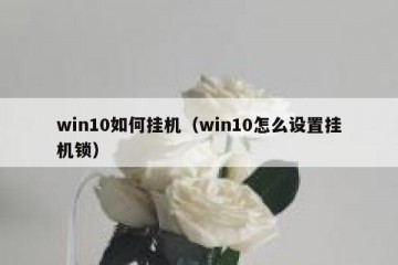 win10如何挂机（win10怎么设置挂机锁）