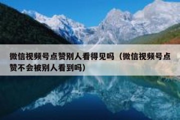 微信视频号点赞别人看得见吗（微信视频号点赞不会被别人看到吗）