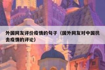 外国网友评价疫情的句子（国外网友对中国抗击疫情的评论）