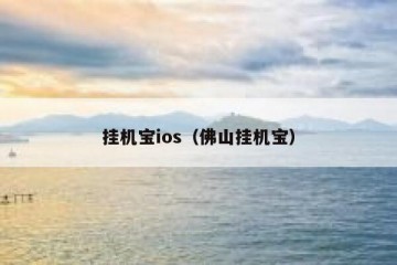 挂机宝ios（佛山挂机宝）