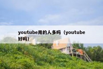 youtube用的人多吗（youtube好吗）