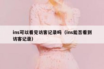 ins可以看见访客记录吗（ins能否看到访客记录）