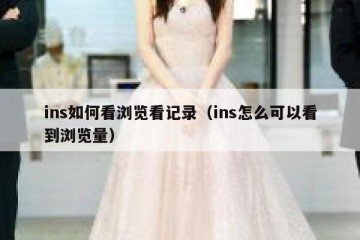 ins如何看浏览看记录（ins怎么可以看到浏览量）
