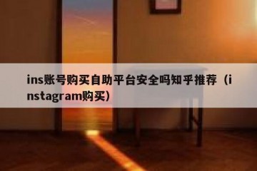 ins账号购买自助平台安全吗知乎推荐（instagram购买）