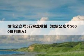 微信公众号5万粉丝收益（微信公众号5000粉月收入）