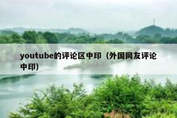 youtube的评论区中印（外国网友评论中印）