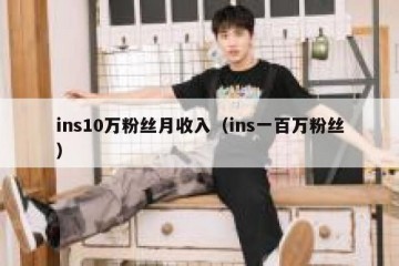 ins10万粉丝月收入（ins一百万粉丝）