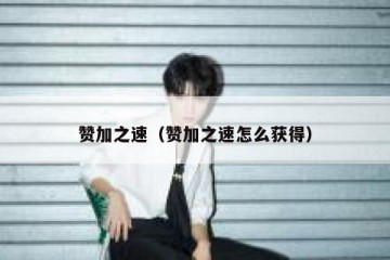 赞加之速（赞加之速怎么获得）