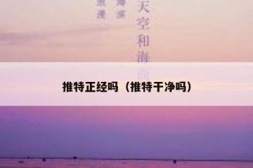 推特正经吗（推特干净吗）