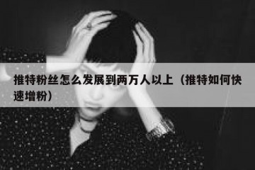 推特粉丝怎么发展到两万人以上（推特如何快速增粉）