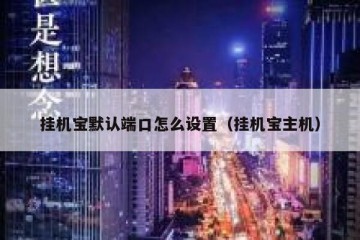 挂机宝默认端口怎么设置（挂机宝主机）