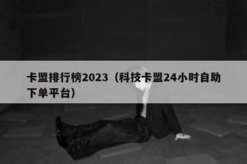 卡盟排行榜2023（科技卡盟24小时自助下单平台）