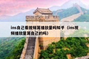 ins自己看视频算播放量吗知乎（ins视频播放量算自己的吗）