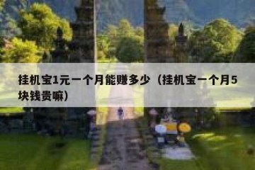 挂机宝1元一个月能赚多少（挂机宝一个月5块钱贵嘛）