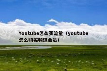 Youtube怎么买流量（youtube怎么购买频道会员）