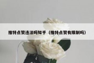 推特点赞违法吗知乎（推特点赞有限制吗）