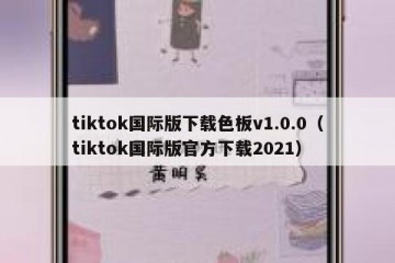 tiktok国际版下载色板v1.0.0（tiktok国际版官方下载2021）