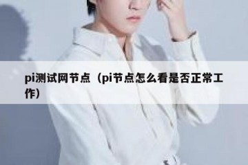 pi测试网节点（pi节点怎么看是否正常工作）