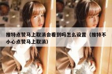 推特点赞马上取消会看到吗怎么设置（推特不小心点赞马上取消）